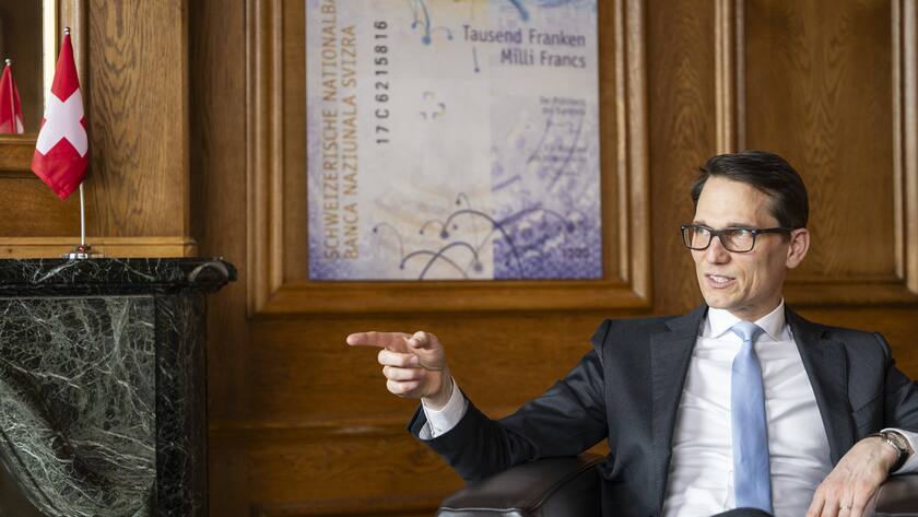 Der Schweizer Oekonom Martin Reto Schlegel, Vizepraesident des Direktoriums der Schweizerischen Nationalbank, am Montag, 24. April 2023 in Bern. (KEYSTONE/Alessandro della Valle).