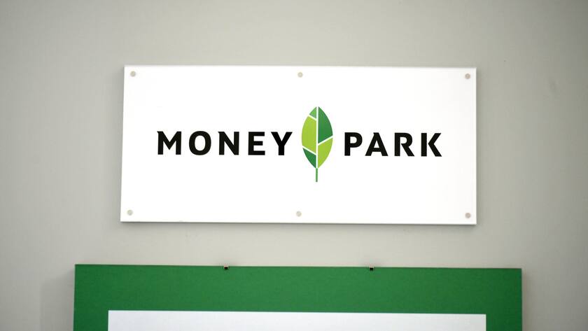 Das Logo der MoneyPark, aufgenommen am 5. September 2019 in Zuerich. (KEYSTONE/Walter Bieri)