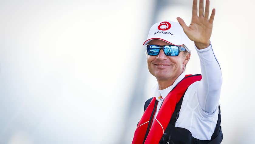 Swiss skipper Ernesto Bertarelli is pictured on his M1 class D35 sailboat "Alinghi 1" during the 80th "Bol d'Or" sailing race on Lake Geneva, in Geneva, Switzerland, Saturday, June 9, 2018. 543 boats participate in this weekend's Bol d'Or, the largest sailing race held on a lake in Europe. (KEYSTONE/ Valentin Flauraud)