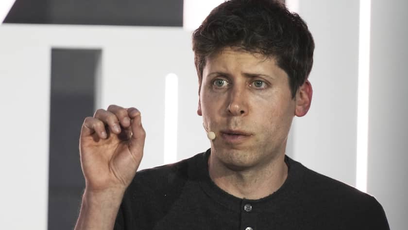 File - OpenAI CEO Sam Altman speaks in Abu Dhabi, United Arab Emirates, Tuesday, June 6, 2023. Anthropic, ChatGPT- maker OpenAI and other major developers of AI systems known as large language models say they're hard at work to make them more truthful. (AP Photo/Jon Gambrell, File)