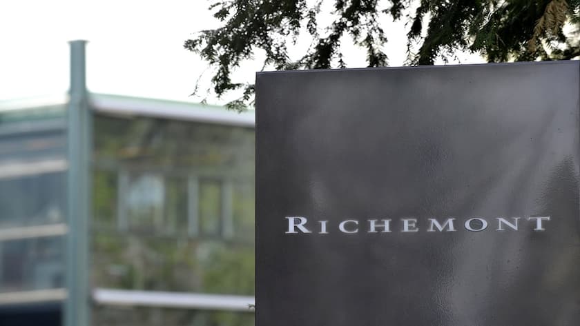 Le logo de la societe Richemont photographier ce jeudi 22 avril 2010 a son siege a Bellevue pres de Geneve. (KEYSTONE/Martial Trezzini)