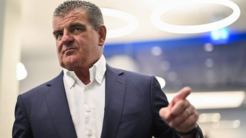 Verwaltungsratspraesident und Group CEO ad interim Peter Spuhler an der Bilanzmedienkonferenz der Stadler Rail, am Dienstag, 15. Maerz 2022, in Bussnang. (KEYSTONE/Gian Ehrenzeller)