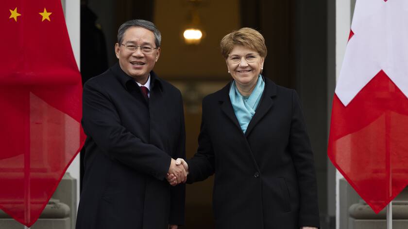 Chinas Ministerpräsident Li Qiang und Viola Amherd in Bern letzten Montag.