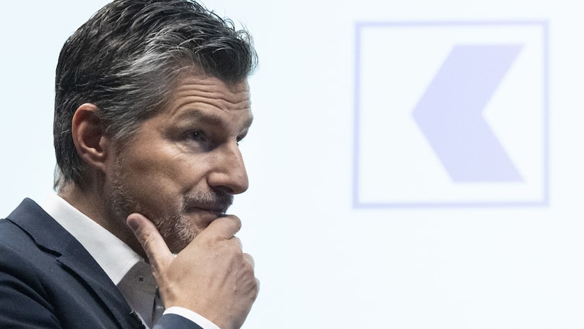 Urs Baumann, CEO Zuercher Kantonalbank, informiert an der Bilanzmedienkonferenz der Zuercher Kantonalbank, ZKB, ueber das Geschaeftsjahr 2023, aufgenommen am Freitag, 9. Februar 2024 in Zuerich. (KEYSTONE/Ennio Leanza)