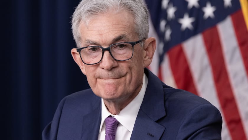 epa11313224 US Federal Reserve Board Chairman Jerome Powell holds a news conference following a Federal Open Market Committee meeting, at the William McChesney Martin Jr. Federal Reserve Board Building in Washington, DC, USA, 01 May 2024. Interest rates will remain at a range of 5.25 percent to 5.5 percent, the Federal Open Market Committee (FOMC) announced in a statement. EPA/MICHAEL REYNOLDS
