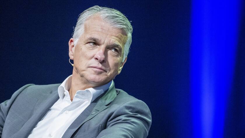 Der CEO der UBS, Sergio Ermotti anlaesslich des Swiss Media Forum vom Donnerstag, 23. Mai 2024im KKL in Luzern. (KEYSTONE/Urs Flueeler)