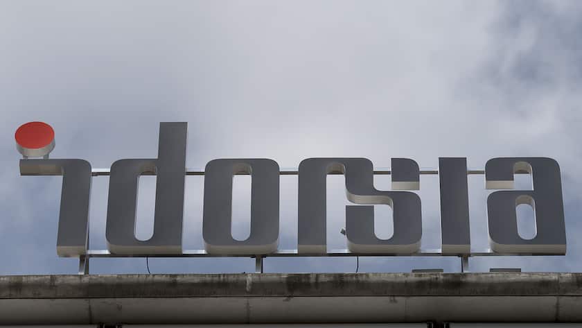 Das Logo der Biotechfirma Idorsia in Allschwil, fotografiert am Mittwoch, 16. August 2017. (KEYSTONE/Georgios Kefalas)