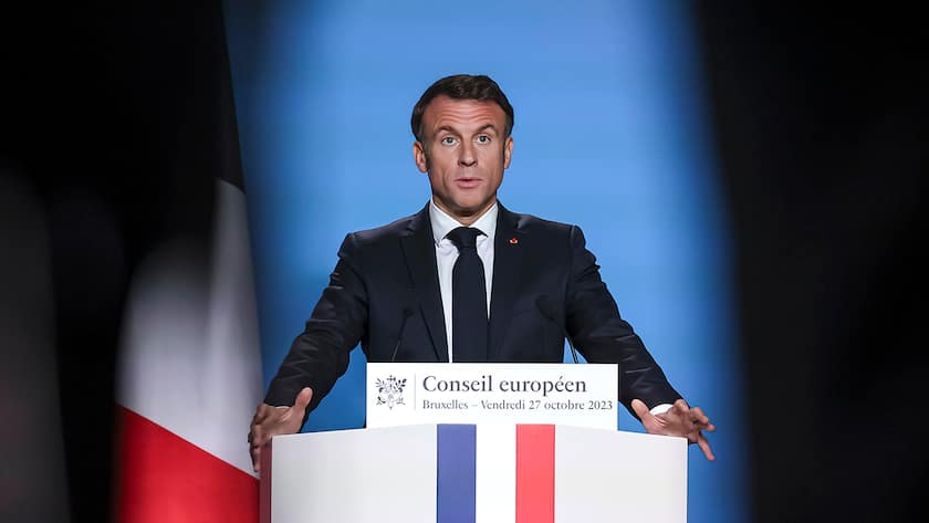 Macron European Council and Euro Summit Oct 2023