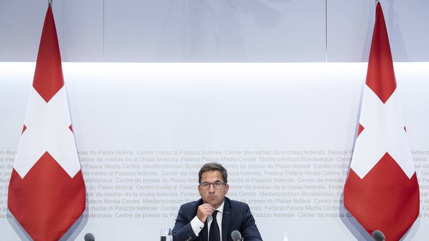 Bundeskanzler Walter Thurnherr aeussert sich zur Neuausrichtung Versuchsbetrieb elektronische Stimmabgabe, am Montag, 21. Dezember 2020, in Bern. (KEYSTONE/Peter Schneider)