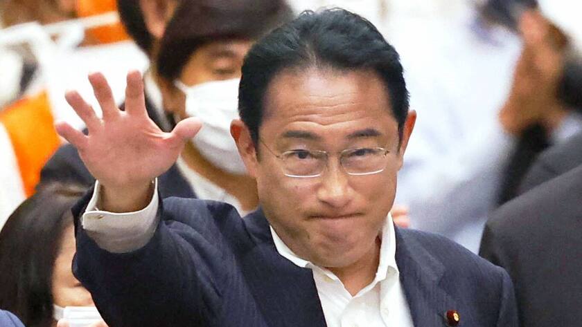 Japans Premier Fumio Kishida im Wahlkampf 2022.