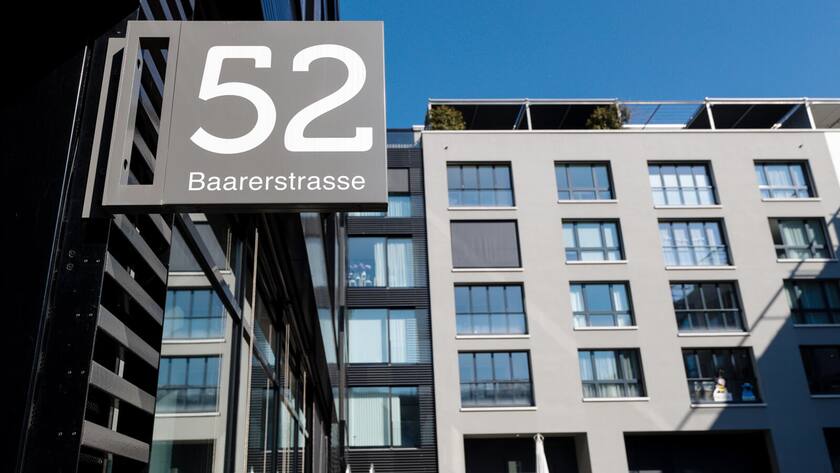 Exterior view of Nord Stream 2 Switzerland headquarters in Zug, Switzerland, on Tuesday, 1 March 2022. Zug-based Nord Stream 2, which is implementing the gas pipeline between Russia and Germany, has carried out a mass layoff because of the sanctions taken against Russia. 140 people have lost their jobs, said Swiss Federal Councillor Guy Parmelin. (KEYSTONE/Philipp Schmidli)