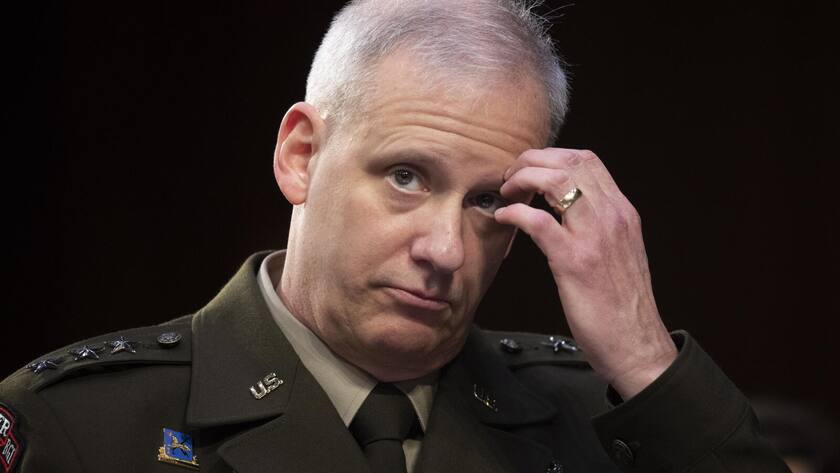 epa09815644 Defense Intelligence Agency Director Lieutenant General Scott Berrier attends the United States Senate Select Committee on Intelligence hearing on 'Worldwide Threats', on Capitol Hill in Washington, DC, USA, 10 March 2022. The ongoing Russian invasion of Ukraine and the United States response was the main topic of the hearing. EPA/MICHAEL REYNOLDS