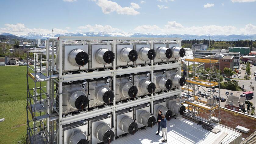 Kohlenstoffabscheidung  in den Anlagen  von Climeworks.