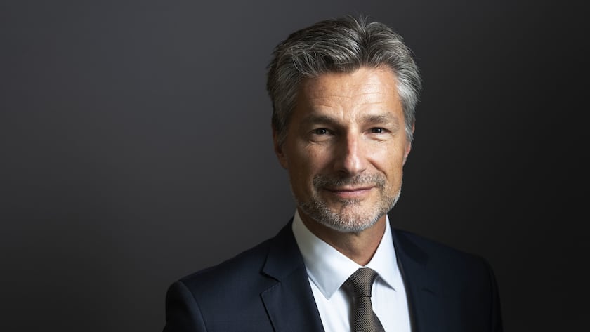 Urs Baumann, CEO der Zuercher Kantonalbank, ZKB, posiert fuer ein Portrait am Mittwoch, 7. September 2022, am Hauptsitz der ZKB in Zuerich. (KEYSTONE/Christian Beutler)