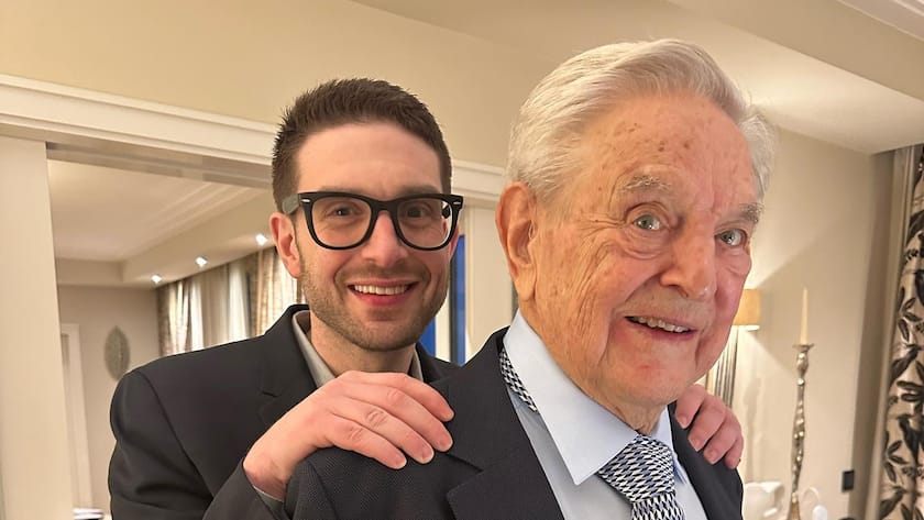 George Soros mit Sohn Alex Soros
