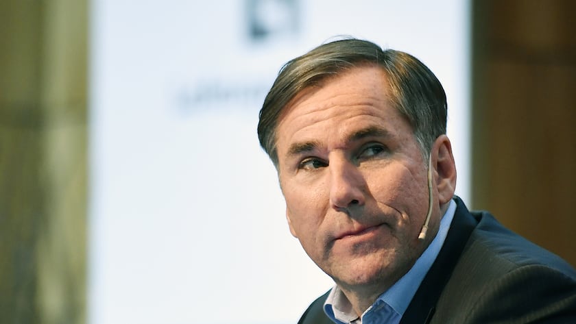 Jan Jenisch, CEO LafargeHolcim during a press conference on the company's full-year results for 2017, in Zurich, Switzerland, March 02, Friday, 2018.(KEYSTONE/Walter Bieri)