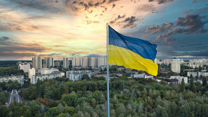 Ukrainische Flagge