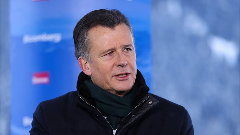 Philipp Hildebrand beim Bloomberg TV-Interview in Davos.