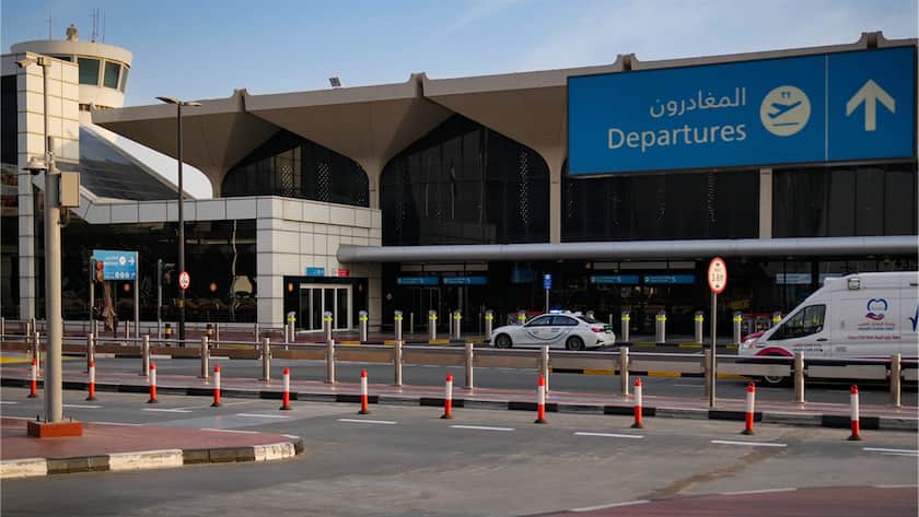 Blick auf den verwaisten Flughafen von Dubai.