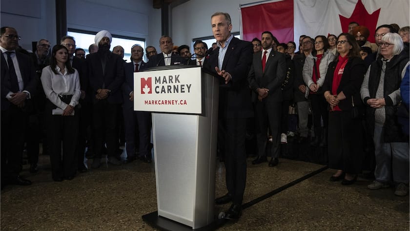 Mark Carney kündigt seine Kandidatur für den Vorsitz der Liberalen Partei Kanadas an.