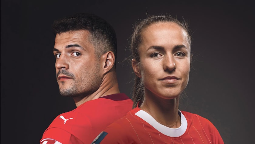 Montage: Granit Xhaka und Lia Wälti