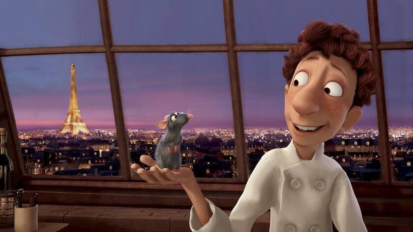 This image, provided by Disney and Pixar Animation, shows a scene from "Ratatouille," the story of a rat that loves to cook and gets his chance by teaming with the klutzy human garbage boy in the kitchen of a fancy French restaurant. Its the latest effort from Brad Bird, the filmmaker behind the Academy Award-winning "The Incredibles." (AP Photo/Disney - Pixar)