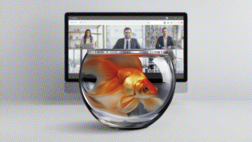 <p>Onlinemeetings gleichen teilweise einem Goldfisch im Glas: Kaum vorbei, ist alles wieder vergessen.</p>