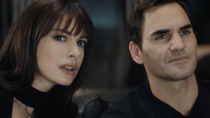 Anne Hathaeway und Roger Federer