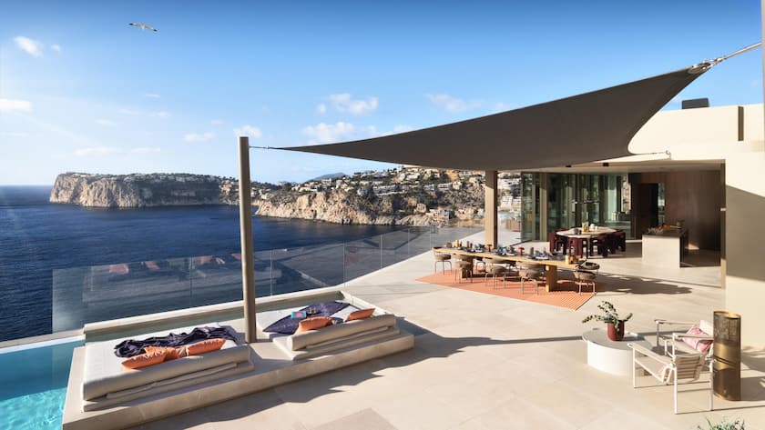 <p>Die Villa High Five ist in der exklusiven Gegend Cala Llamp in Port Andratx gelegen.</p>