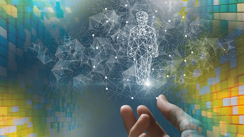 Concept of work support human resources in the network.