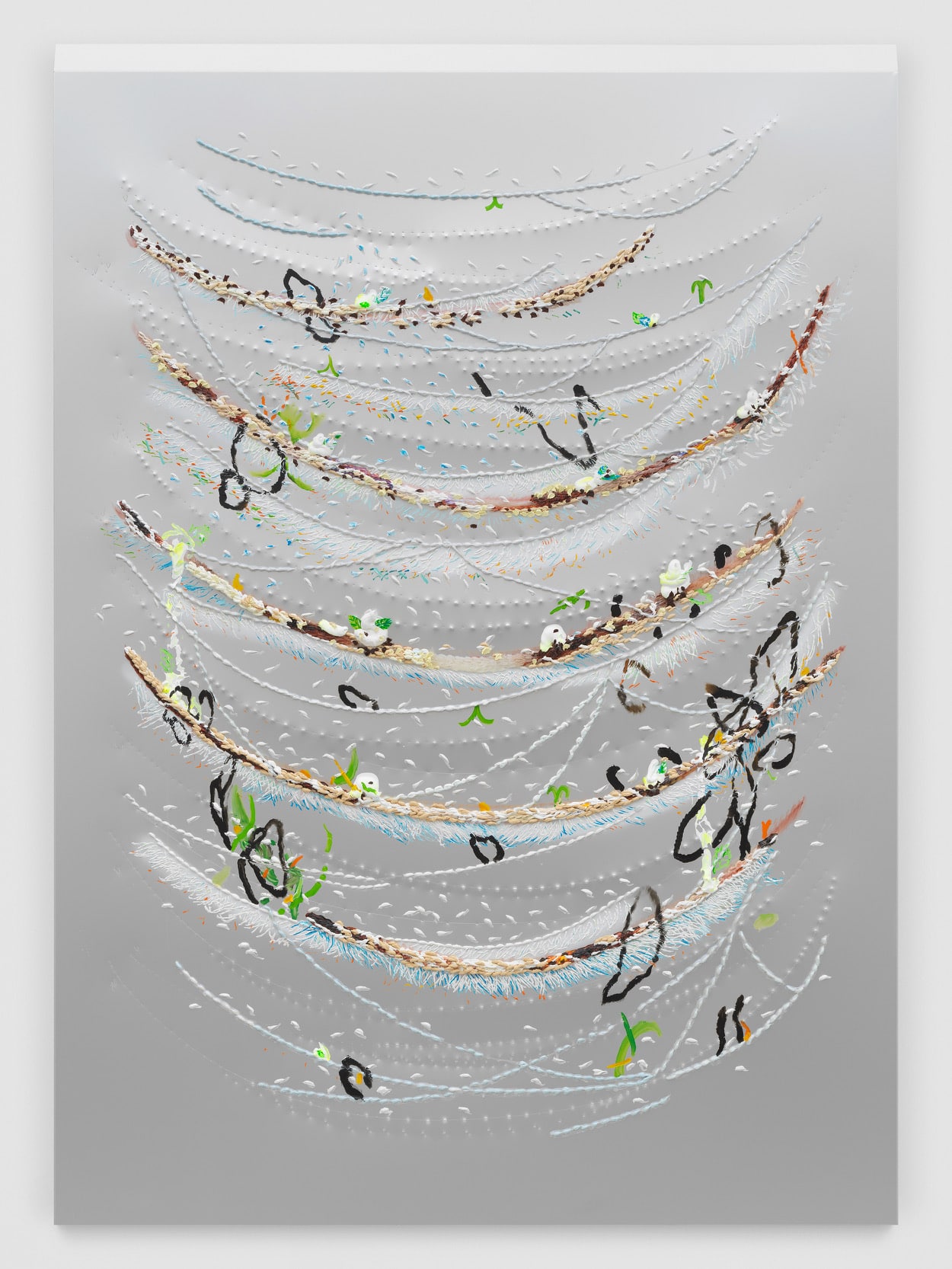 Euclid's hut, 2022 acrylic, gelatine and oil paint on aluminium 175 x 125 cm