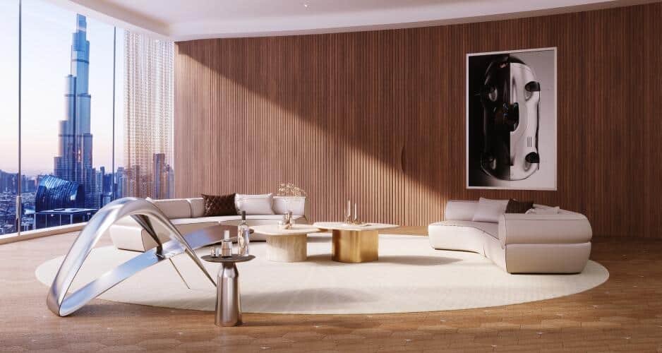 Günstiger als Vergleichsangebote: Eine Wohnung im Mercedes-Turm mit Blick auf den Burj Khalifa.