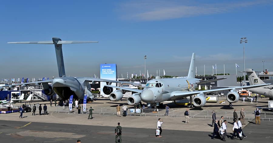 PARIS, FRANCE - JUNE 17: General view of the 53rd International Paris Air Show at Le Bourget Airport near Paris, France on June 17, 2019. (Photo by Mustafa Yalcin/Anadolu Agency/Getty Images)