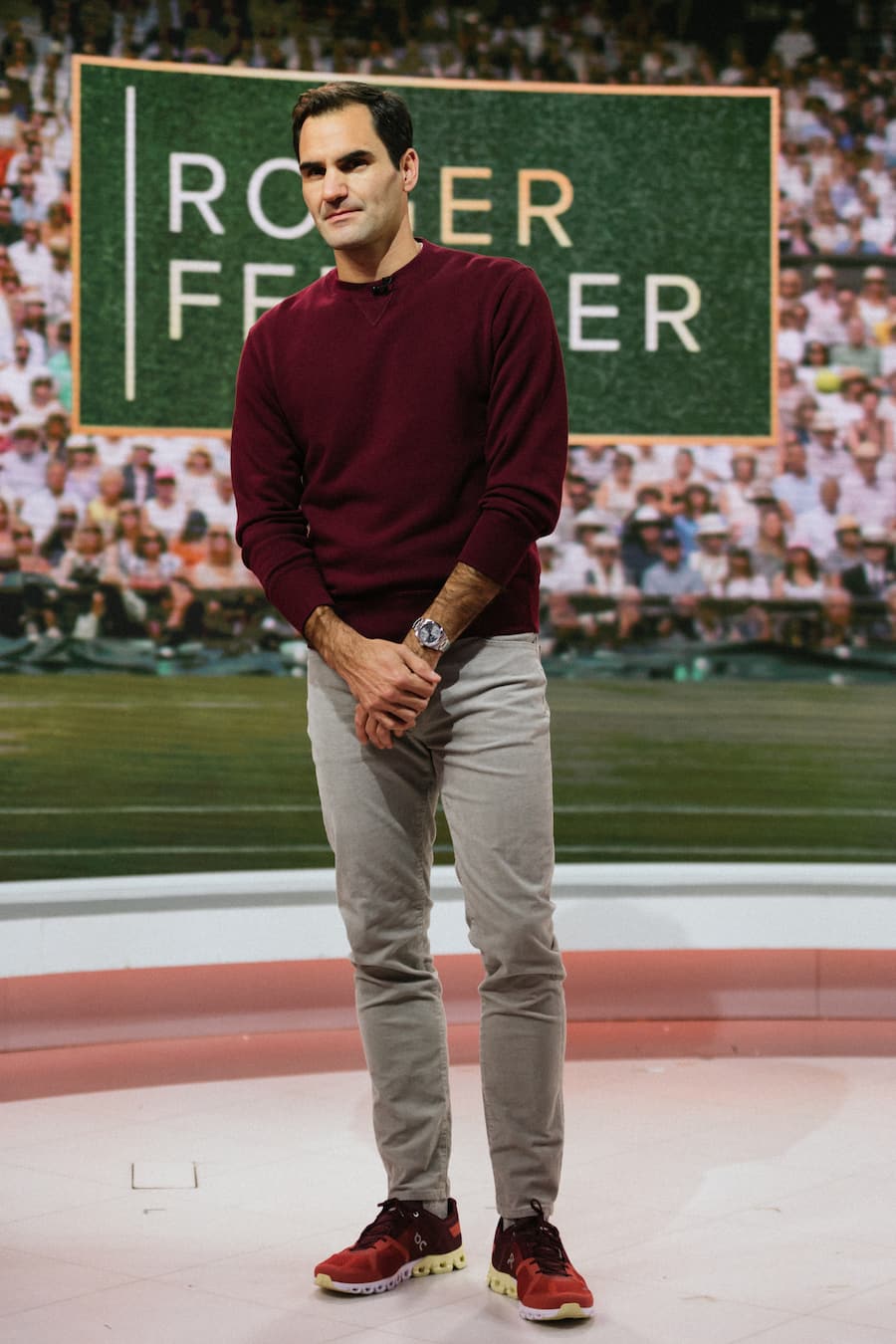 TODAY -- Pictured: Roger Federer on Monday, November 25, 2019 -- (Photo by: Nathan Congleton/NBC/NBCU Photo Bank via Getty Images)