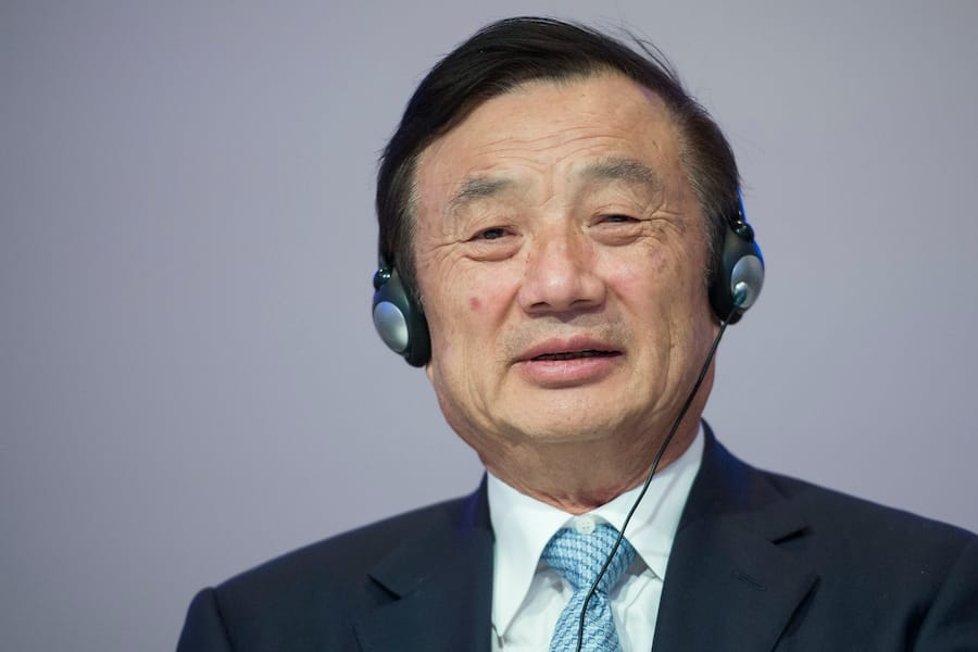 Ren Zhengfei, Founder and Chief Executive Officer, Huawei Technologies, reacts during a panel session at the 45th Annual Meeting of the World Economic Forum, WEF, in Davos, Switzerland, Thursday, January 22, 2015. The overarching theme of the Meeting, which takes place from 21 to 24 January, is "The New Global Context". (KEYSTONE/Jean-Christophe Bott)