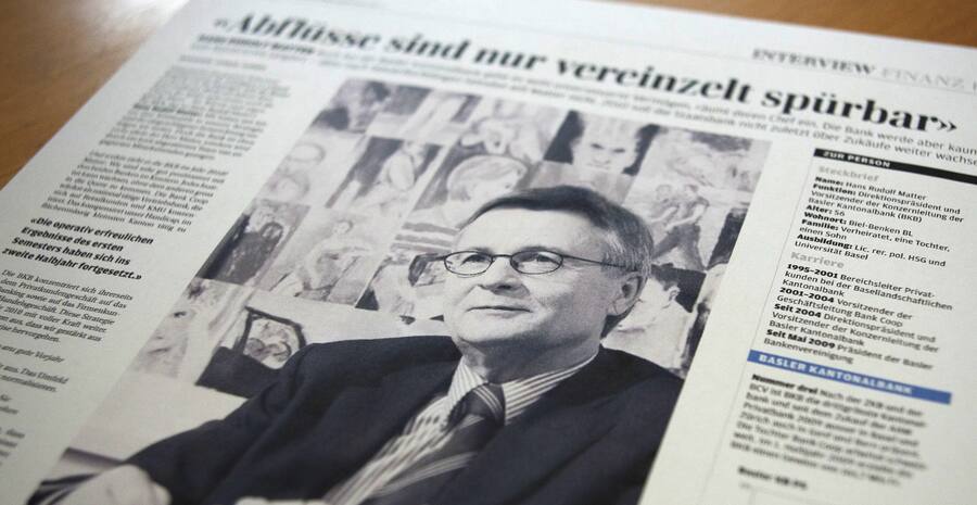 BKB-Chef Matter 2010 in der Handelszeitung: "Wachstum in Zürich ungebrochen."