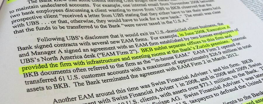Interne externe Vermögensverwalter: Auszug aus dem Statement of Facts der Basler Kantonalbank..