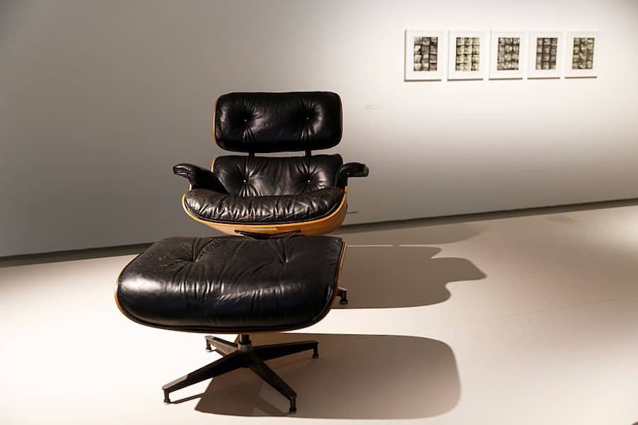 LONDON, ENGLAND - OCTOBER 20: A general view at The World of Charles and Ray Eames exhibition at the Barbican Art Gallery at Barbican Centre on October 20, 2015 in London, England. The World of Charles and Ray Eames exhibition runs from 21 Oct 15 - 14 Feb 16. (Photo by Tristan Fewings/Getty Images for Barbican Art Gallery)
