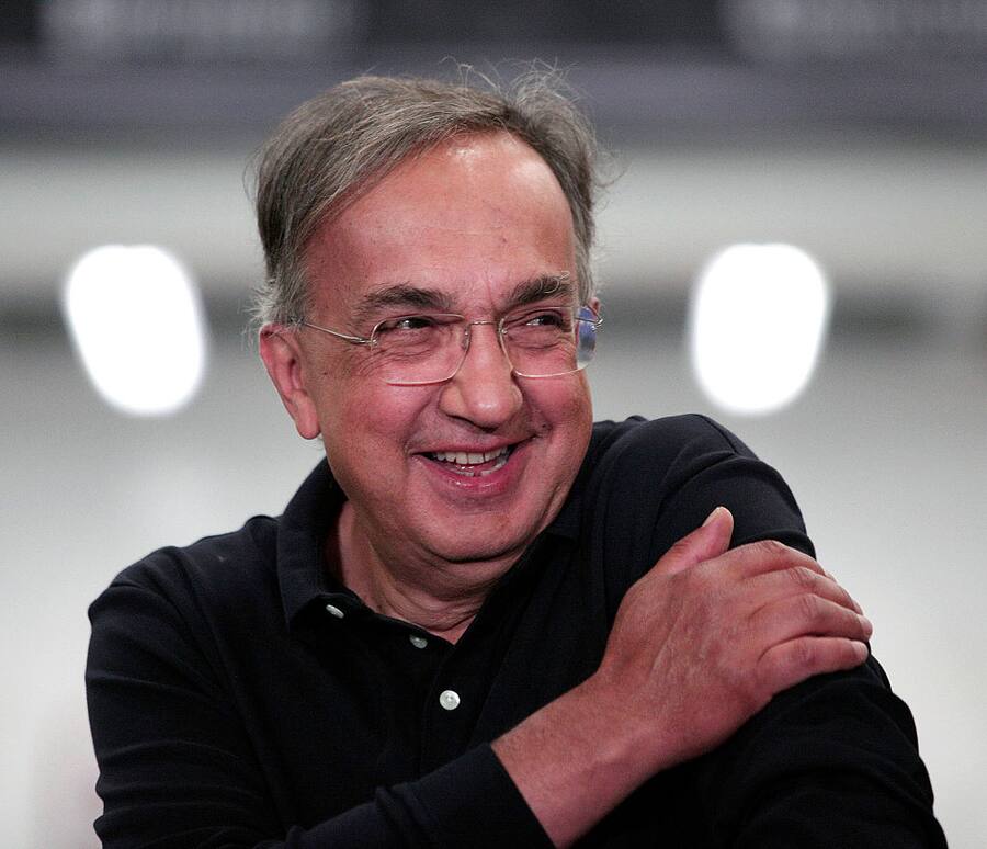 STERLING HEIGHTS, MI - AUGUST 26: Fiat Chrysler Automobiles CEO Sergio Marchionne takes part in an event celebrating the start of production of three all-new stamping presses at the FCA Sterling Stamping Plant August 26, 2016 in Sterling Heights, Michigan. The presses, whose installation began in July 2015 and cost $166 million, will increase the stamping capacity at the plant. (Photo by Bill Pugliano/Getty Images)