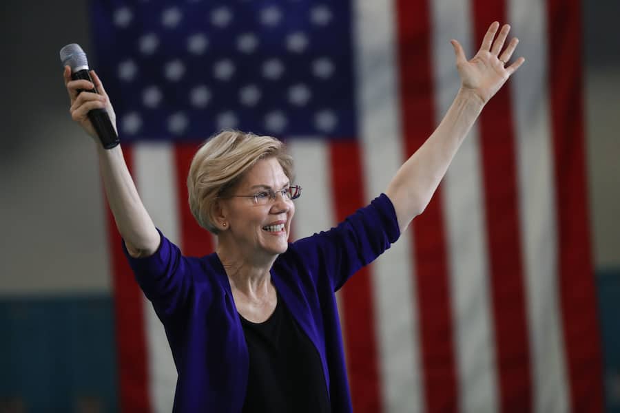Democratic presidential candidate Sen. Elizabeth Warren, D-Mass., speaks at Focus: HOPE in Detroit, Tuesday, June 4, 2019. (AP Photo/Paul Sancya)