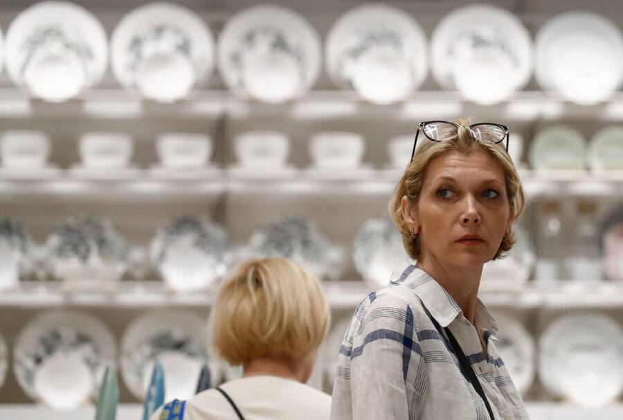 MOSCOW, RUSSIA - JUNE 27, 2019: A customer visits the Khodynskoye Pole store opened by IKEA at the Aviapark shopping centre, the first IKEA store located within the city limit of Moscow. Artyom Geodakyan/TASS (Photo by Artyom Geodakyan\TASS via Getty Images)