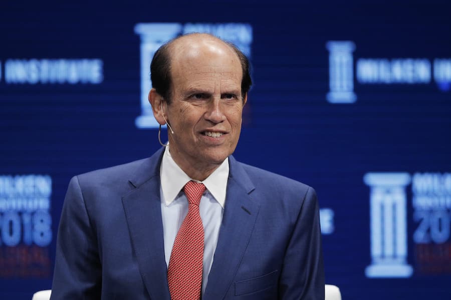 FILE - In this April 30, 2018, file photo, financier Michael Milken leads a discussion at the Milken Institute Global Conference in Beverly Hills, Calif. (AP Photo/Jae C. Hong, File ).Michael Milken