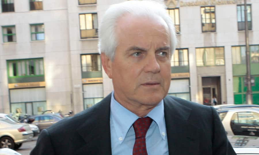 FILE -- OBIT - In this April 17, 2007 file photo Gilberto Benetton arrives for a Telecom board meeting in Milan, Italy. Gilberto Benetton, co-founder of the Benetton Group, died Monday, Oct. 22, 2018. (AP Photo/Luca Bruno, file)
