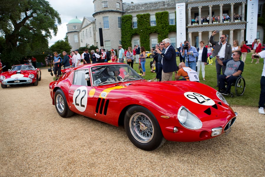 CHICHESTER, ENGLAND - 1st JULY: Nick Mason's Ferrari 250 GTO. Celebrating 70 years of Ferrari on the front drive of Goodwood House at Goodwood on 1st July 2017 in Chichester, England. (Photo by Michael Cole/Corbis via Getty Images)