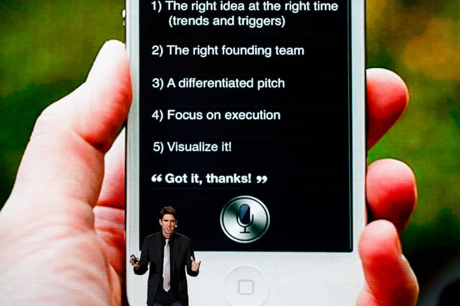 Siri Inc. co-founder and formerly a director of engineering in the iPhone group at Apple Adam Cheyer performs in Kyiv, Ukraine, September 30, 2017 (Photo by Sergii Kharchenko/NurPhoto via Getty Images)