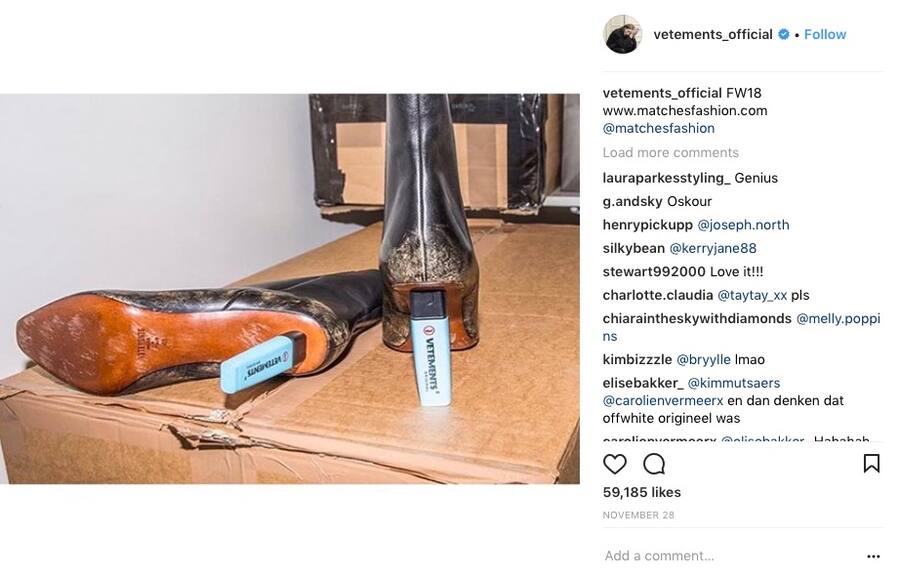 Ernstes Business oder pure Persiflage – das weiss man bei Vetements nie so genau.