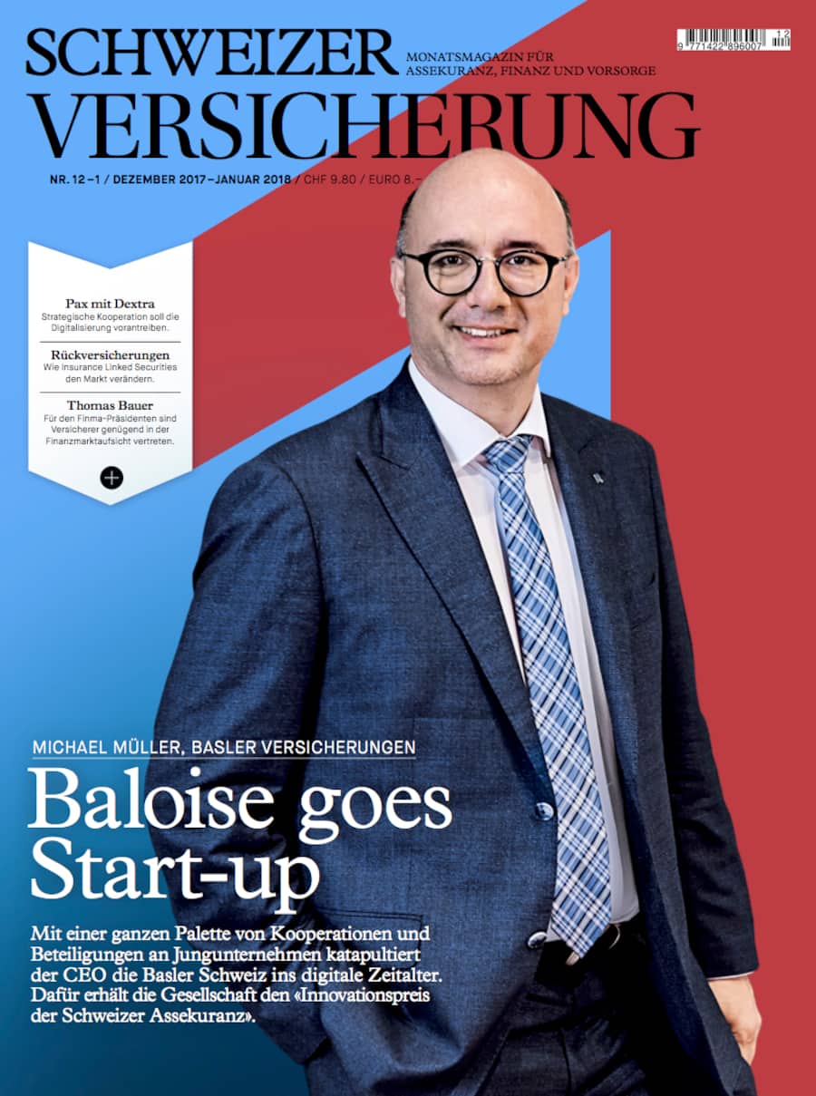 Cover Ausgabe Dezember/Januar der «Schweizer Versicherung»