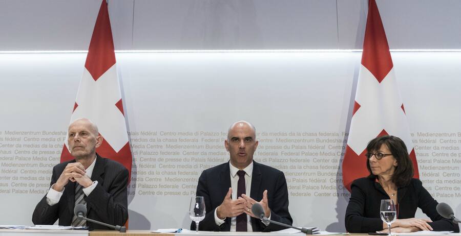 Alain Berset Daniel Koch_ Heidi Hanselmann