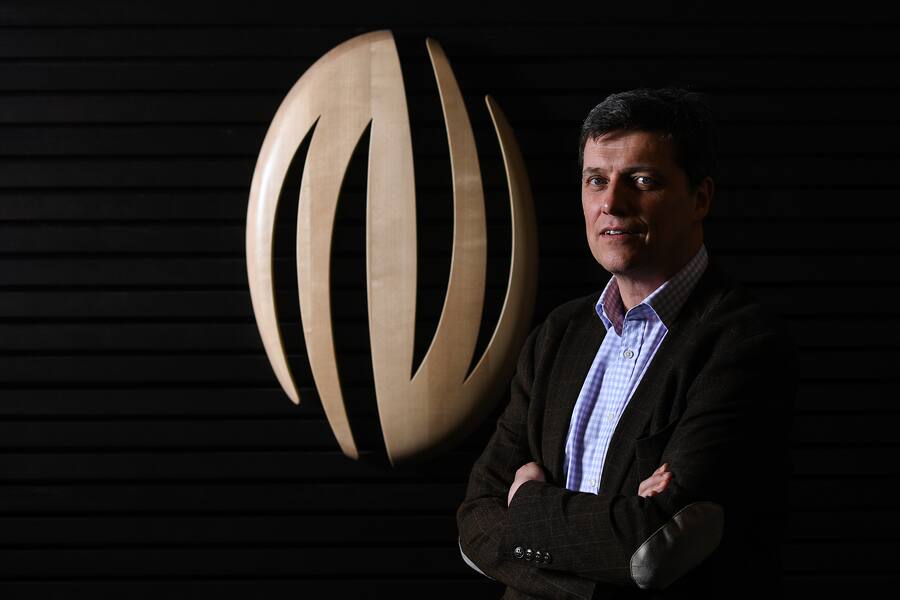 Swiss chocolate and cocoa giant Barry Callebaut CEO Antoine de Saint-Affrique poses during an Interview with AFP on December 9, 2016 in Zurich. (Photo by Valeriano DI DOMENICO / AFP)