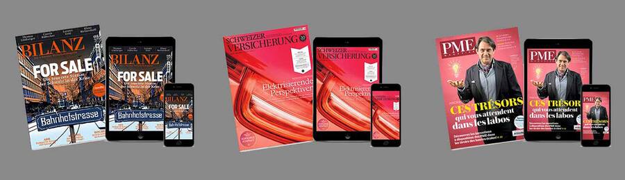 Ausgaben Cover Schweizer Versicherung BILANZ PME